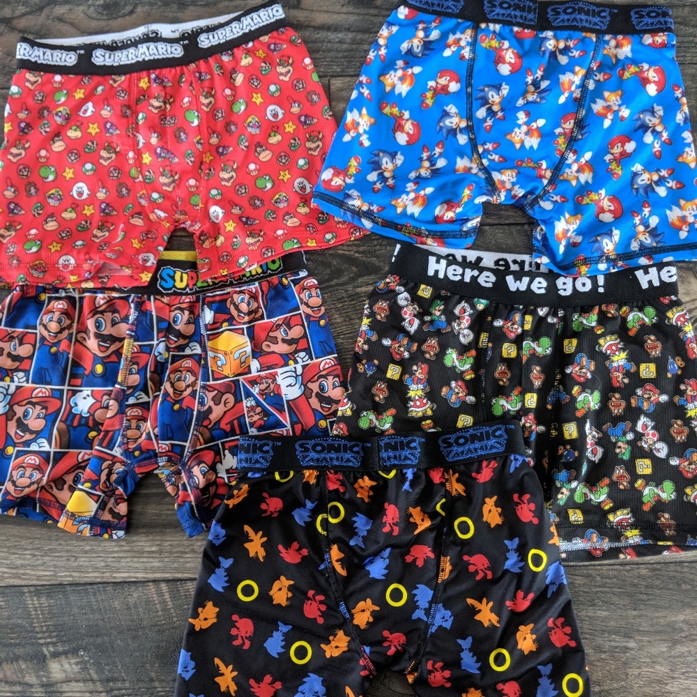 Boys Super Mario And Sonic Boxer Bundle